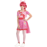 Kids' My Little PonyPinkie Pie Pink Dress with Wig & Tights Halloween Costume, Assorted Sizes Front_Flat