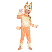 Toddler & Kids' Disney Bluey Chilli Heeler Orange Jumpsuit with Hood Halloween Costume, Assorted Sizes