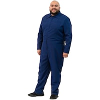 Men's Mechanic Blue Jumpsuit Halloween Costume, Assorted Sizes Front_Flat