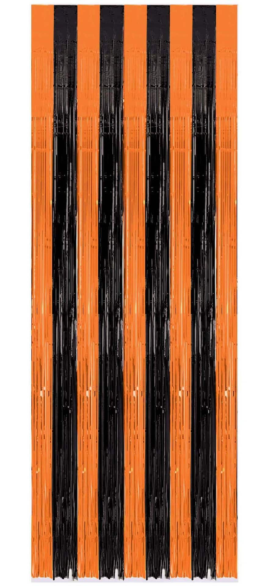 Doorway Fringe Curtain, Black/Orange, 36-in, Indoor Decoration for ...