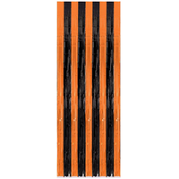 Rideau de porte à franges, noir/orange, 36 po, décoration intérieure pour l'Halloween Front_Flat