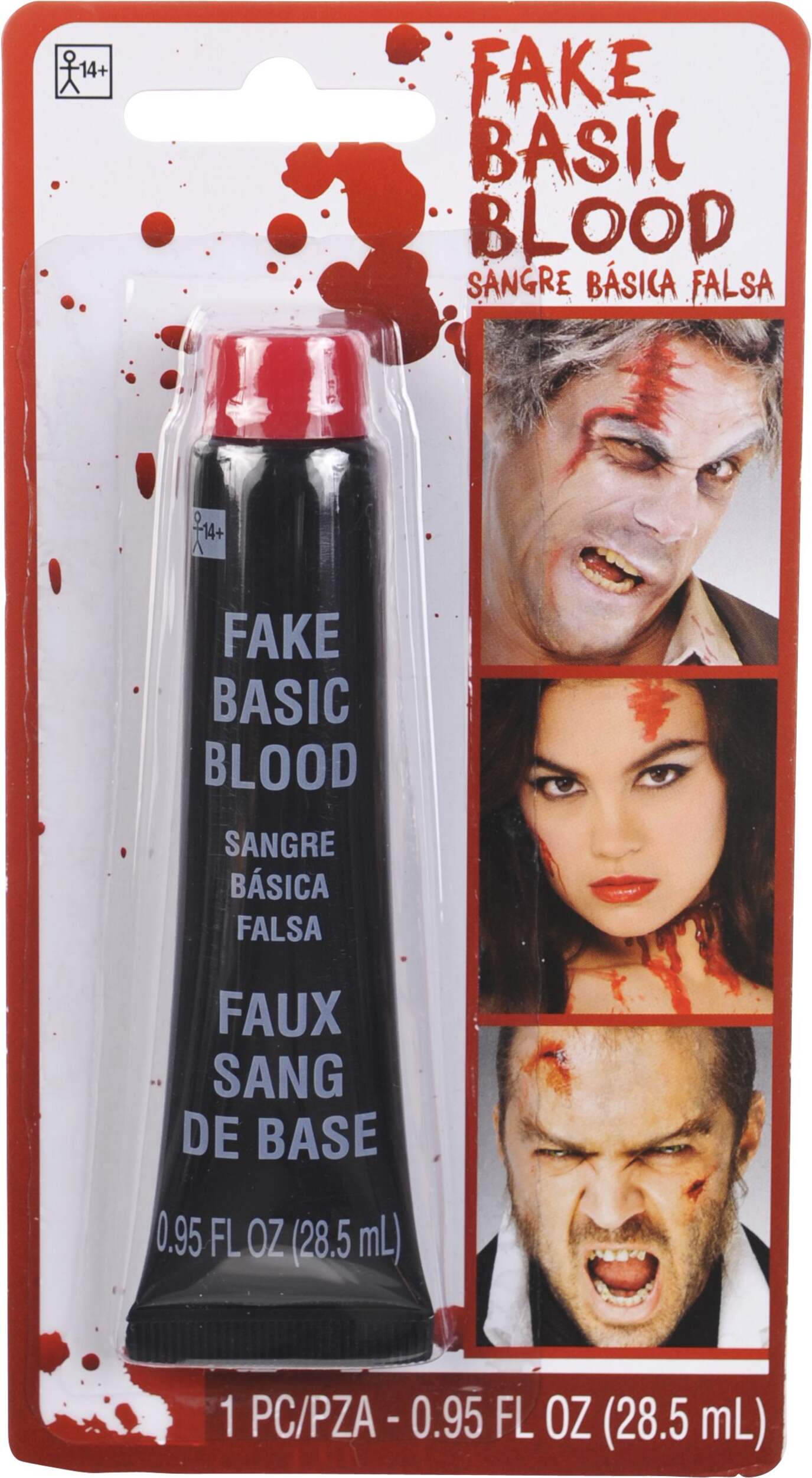 Maquillage faux sang, rouge, 0,95 oz, accessoire de costume pour l'Halloween Front_Flat