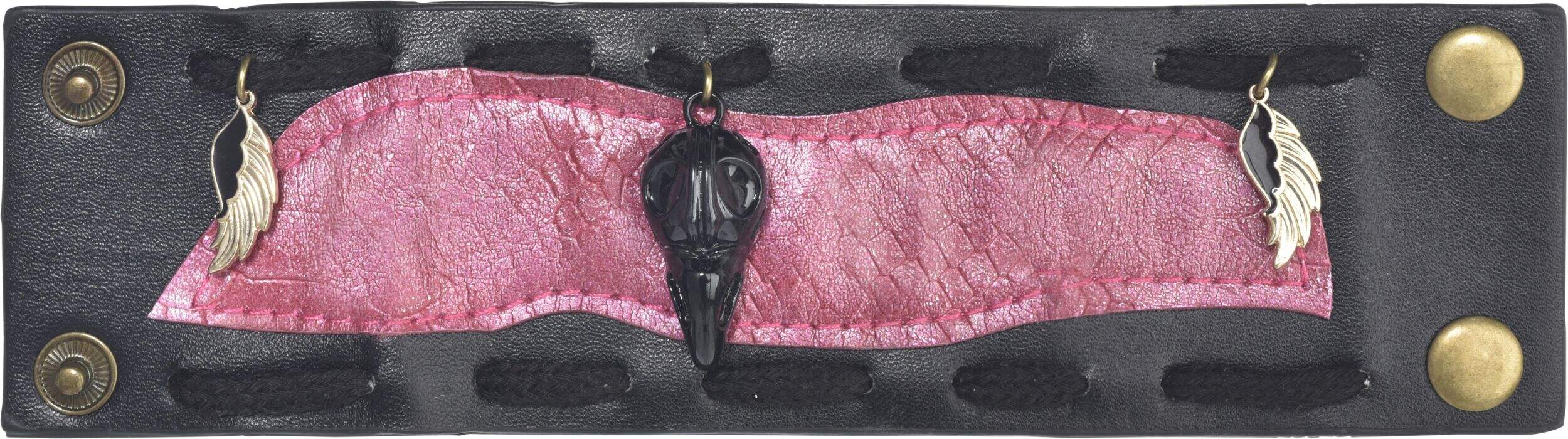 Bijoux Audrey Disney Descendants avec collier et bracelet, rose/noir, taille unique, paq. 2, accessoires de costume à porter pour l'Halloween Overhead_Flat