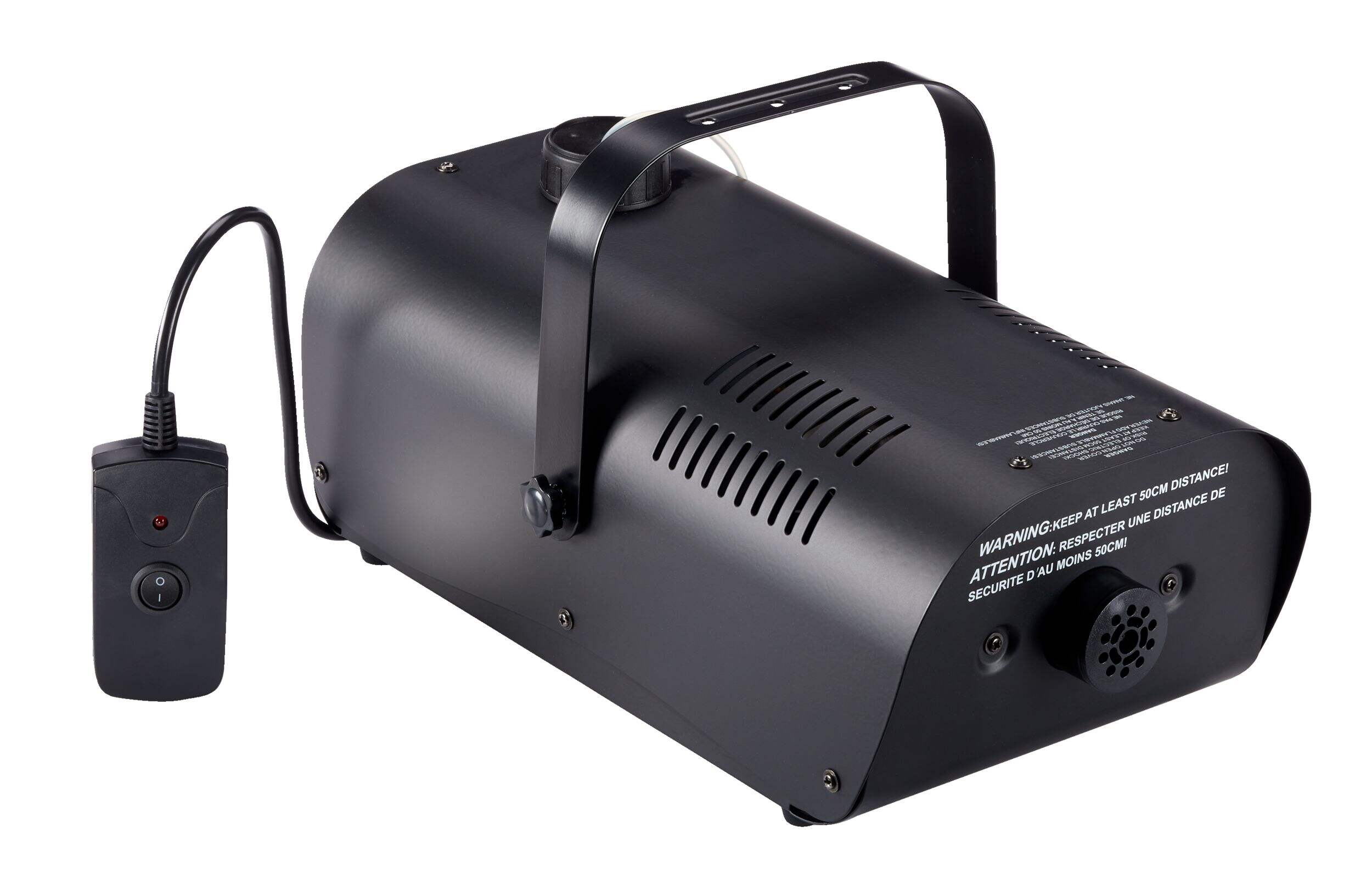 Machine à fumée en métal 1 000 W For Living avec contrôleur, noir, 15 po, décoration intérieure/extérieure pour l'Halloween Front_Three_Fourths_Angled_Right