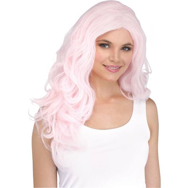 Long Wavy Layered Sorbet Wig Pink Party City 