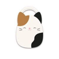 Squishmallow Cam the Cat Treat Pail, Black/White, 10-in, for Trick or Treating