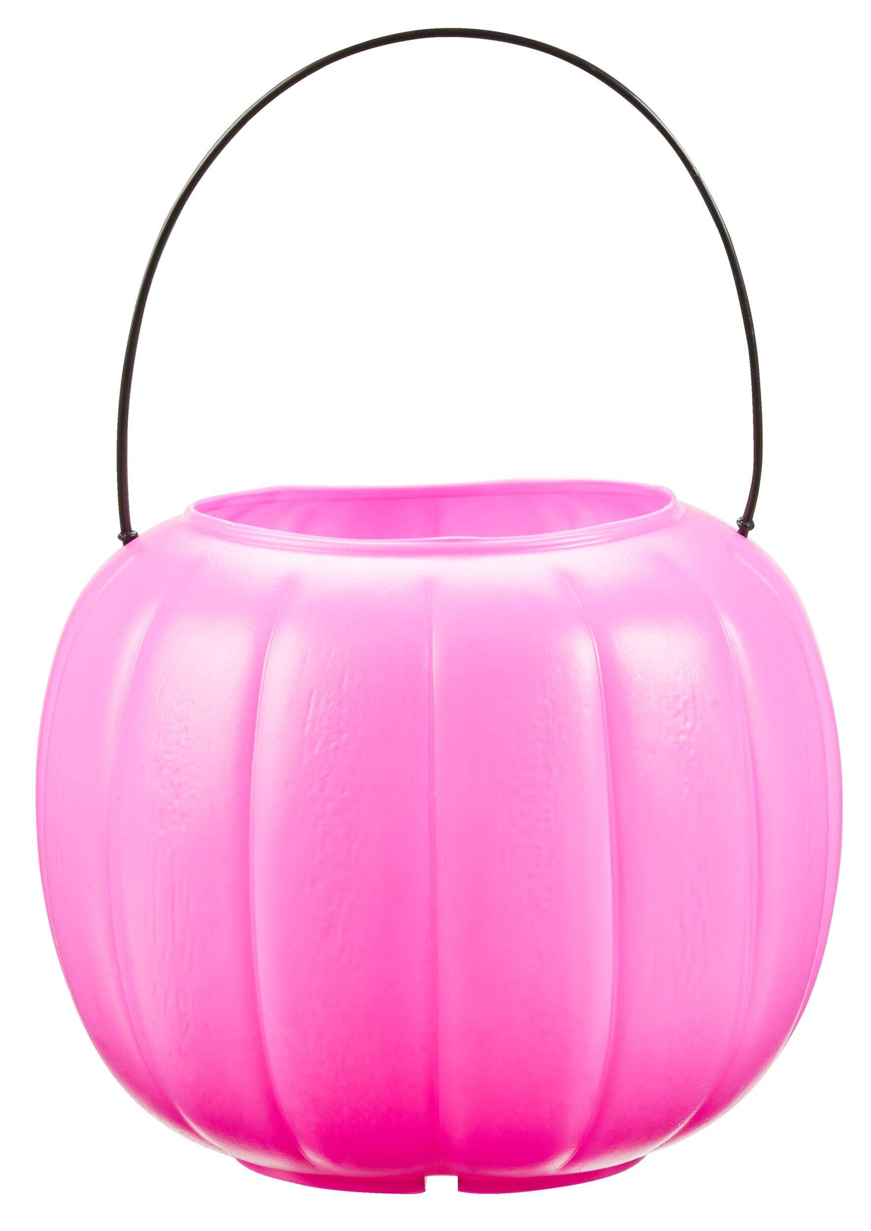 Panier citrouilles d'Halloween For Living pour sensibiliser les gens au cancer du sein, rose, 8,5 po Back_Flat