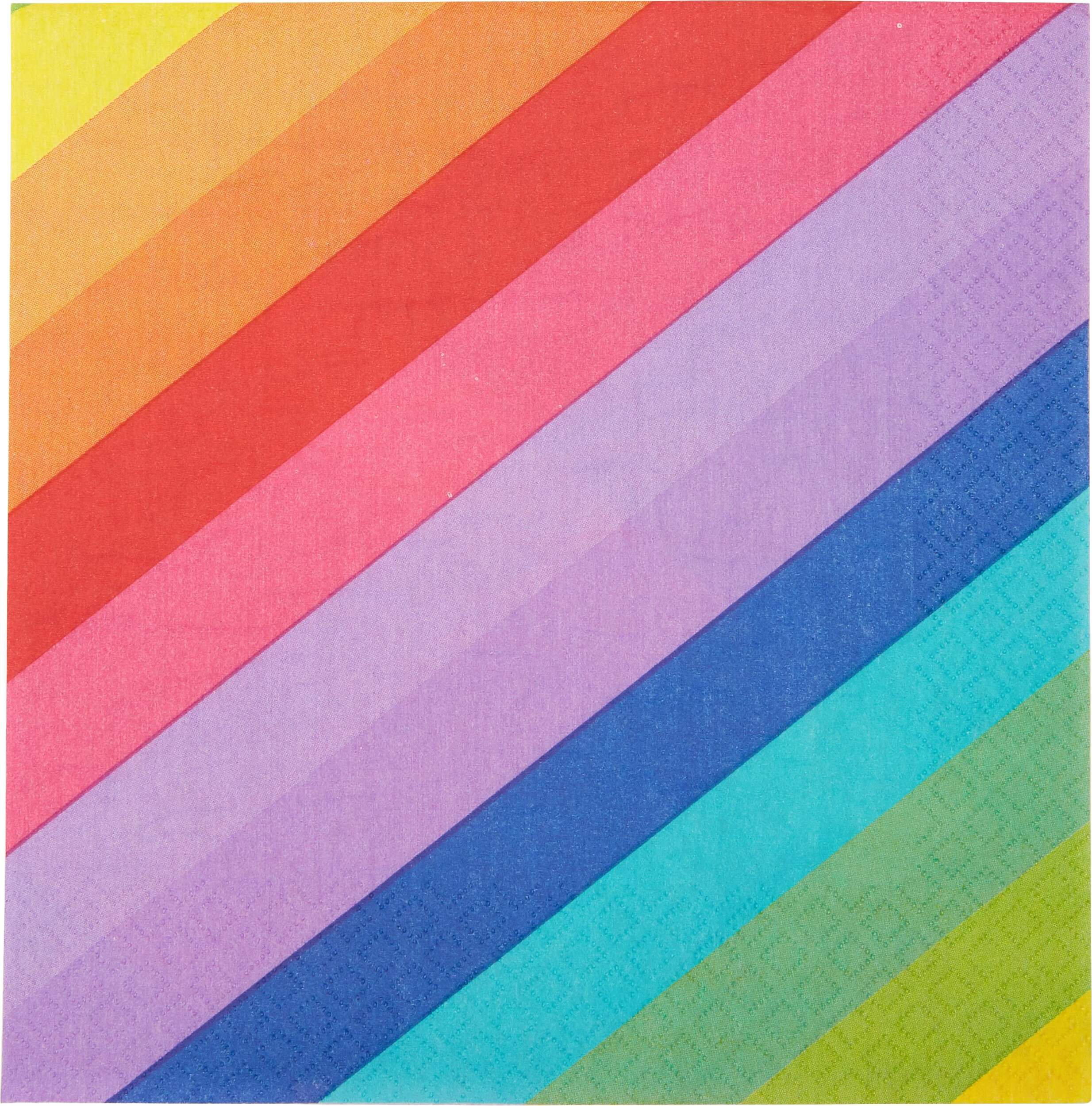 Serviettes de table arc-en-ciel, paq. 16 Front_Flat