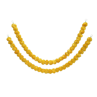 Hanging Marigold Garland Banner Decorations, Orange, 5-ft, 2-pk, for Diwali
