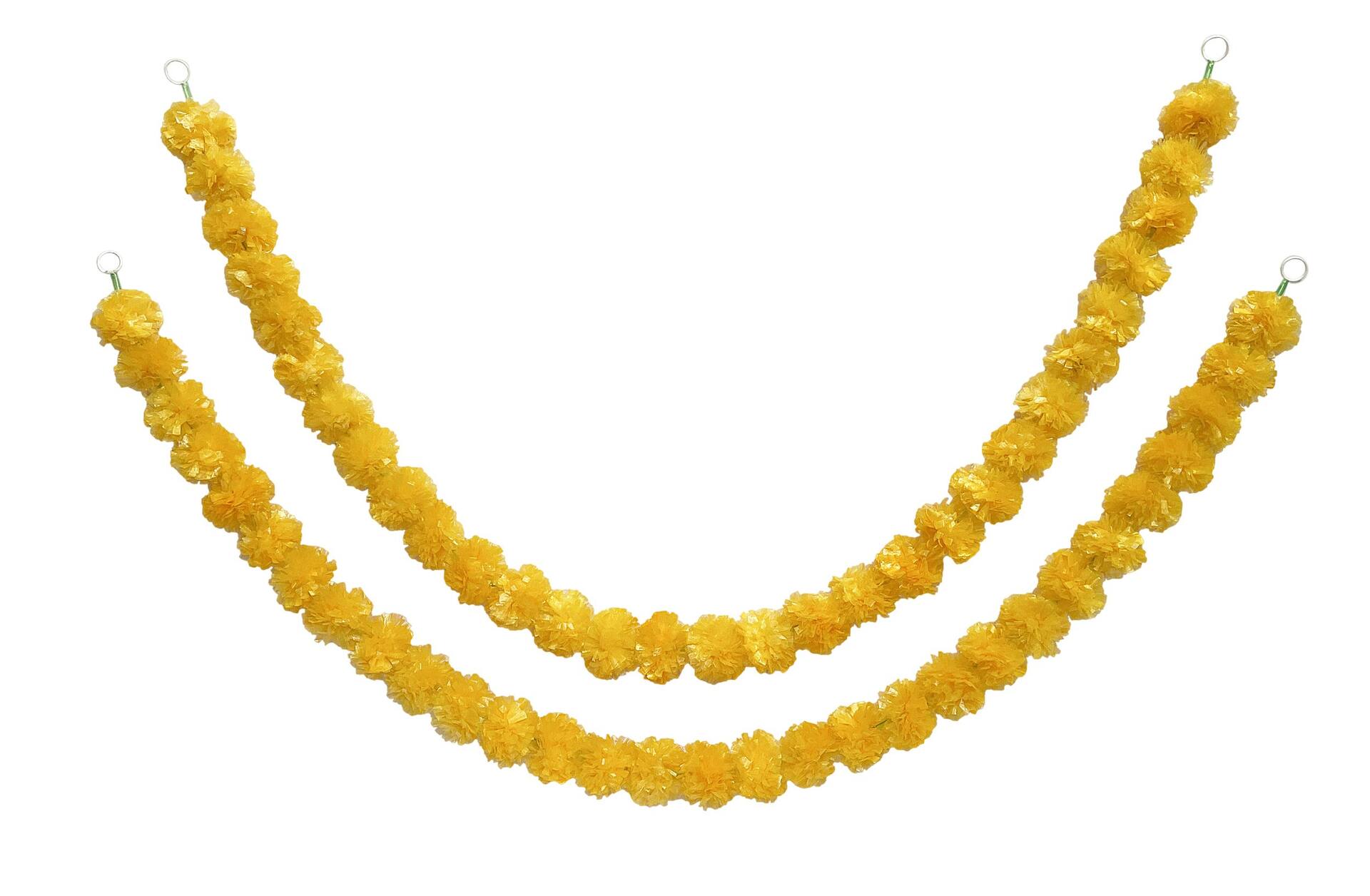 Hanging Marigold Garland Banner Decorations Orange 5 ft 2 pk For 