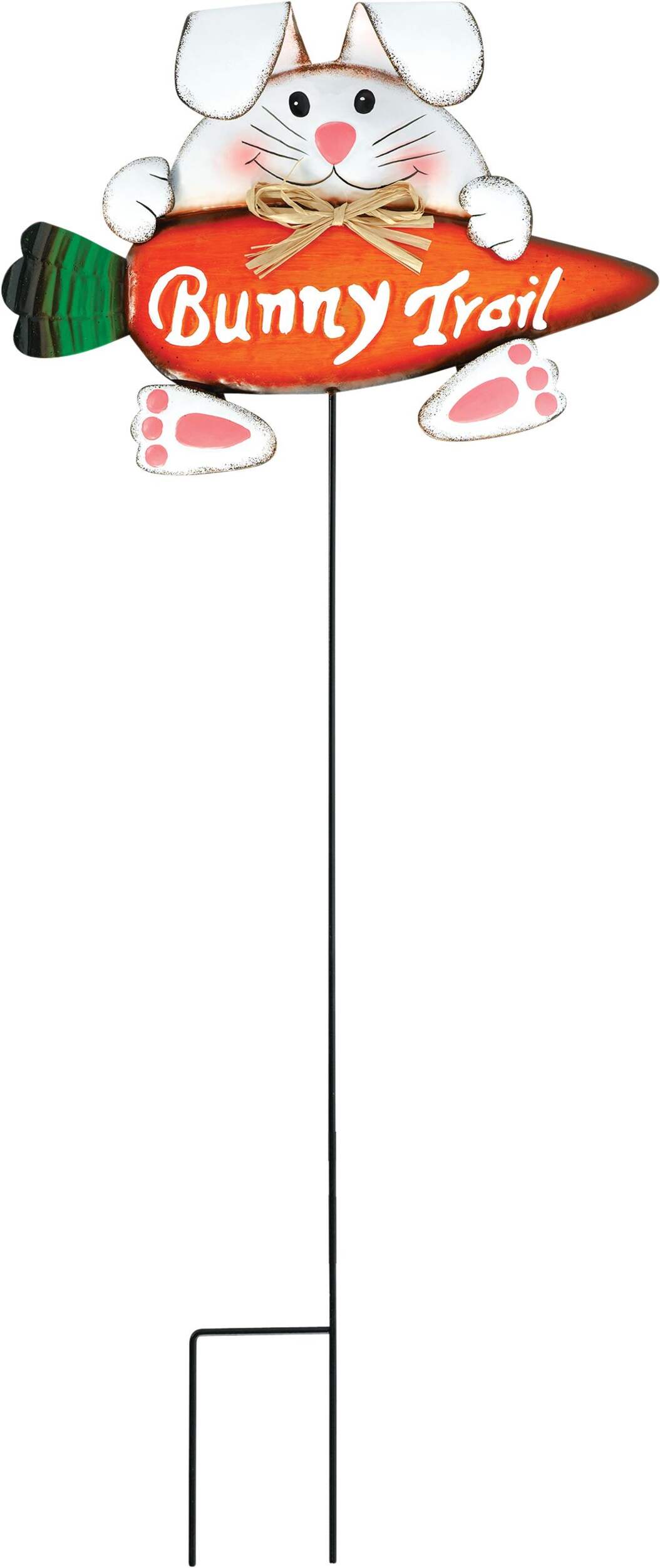 Bunny Trail Yard Stake for Easter Egg Hunt Front_Flat