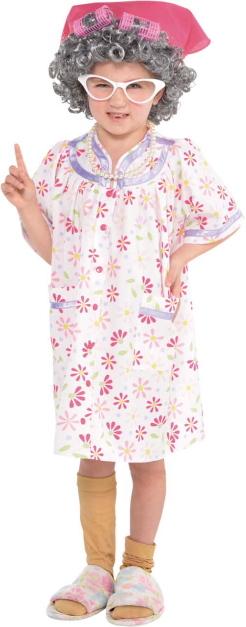 Old lady dress up for top kids