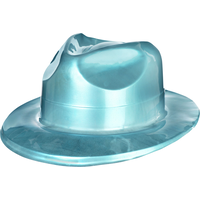 Chapeau mou en plastique des Années folles, turquoise, taille unique, accessoire de costume à porter pour l'Halloween Front_Angled_Left