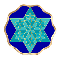 Sophistiplate Round Paper Disposable Appetizer Bowls, Blue/Gold, 6.5-in, 8-pk, for Passover