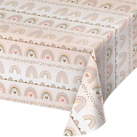Nappe en papier Boho arc-en-ciel, 54 x 102 po Front_Flat