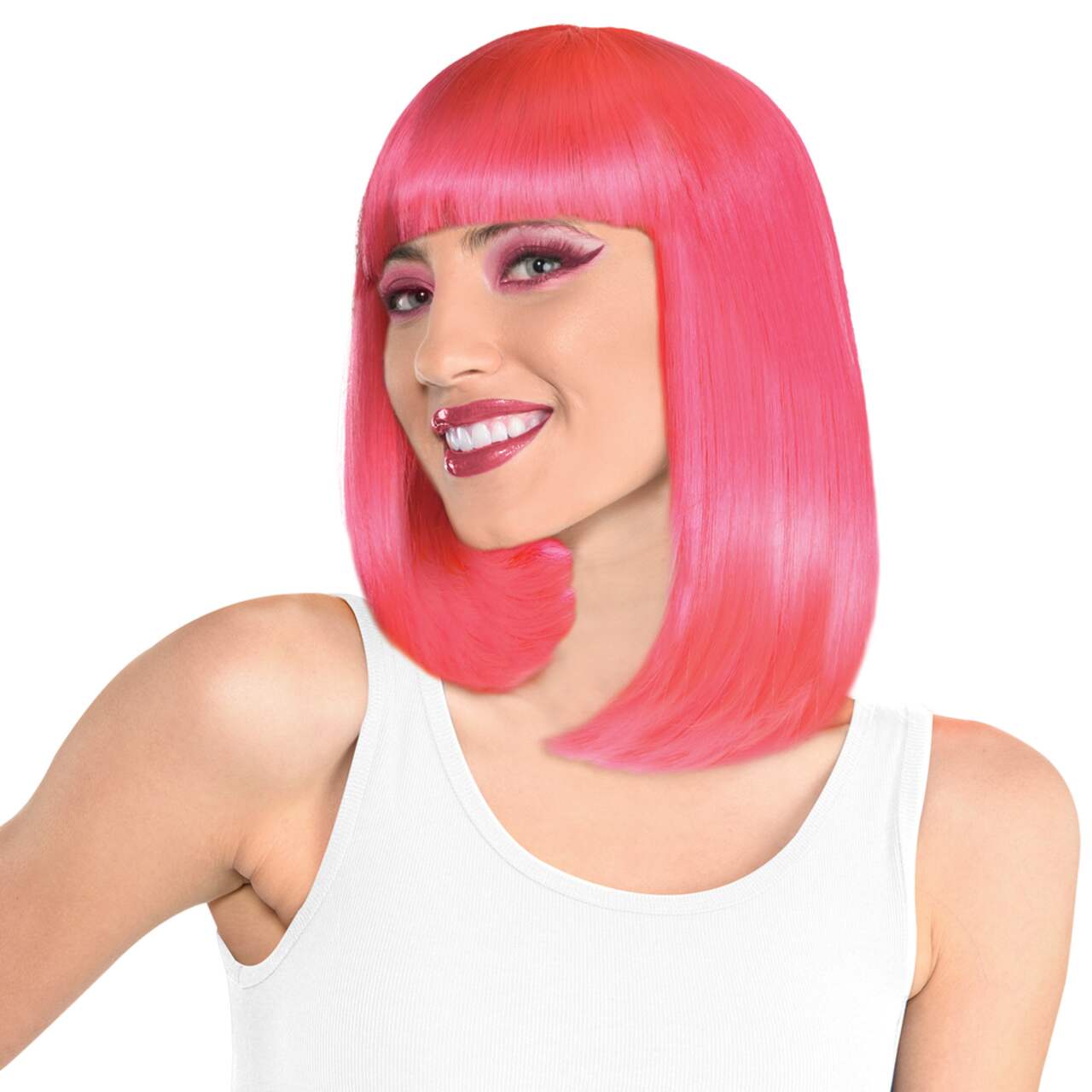 Pink party shop wig