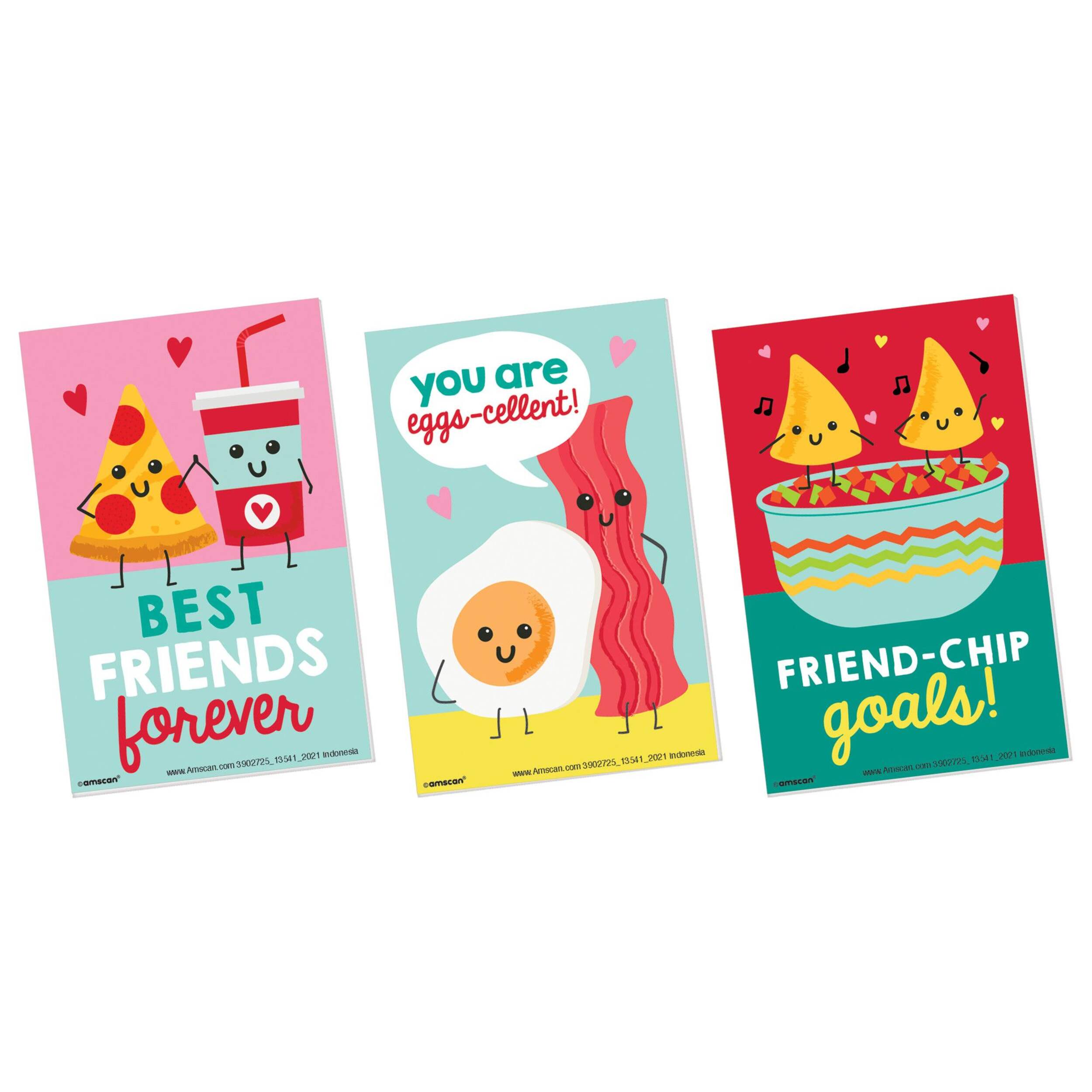"Best Friends Forever" Notepad Books, Red/Pink, 12-pk, for Valentine's Day Overhead_Flat