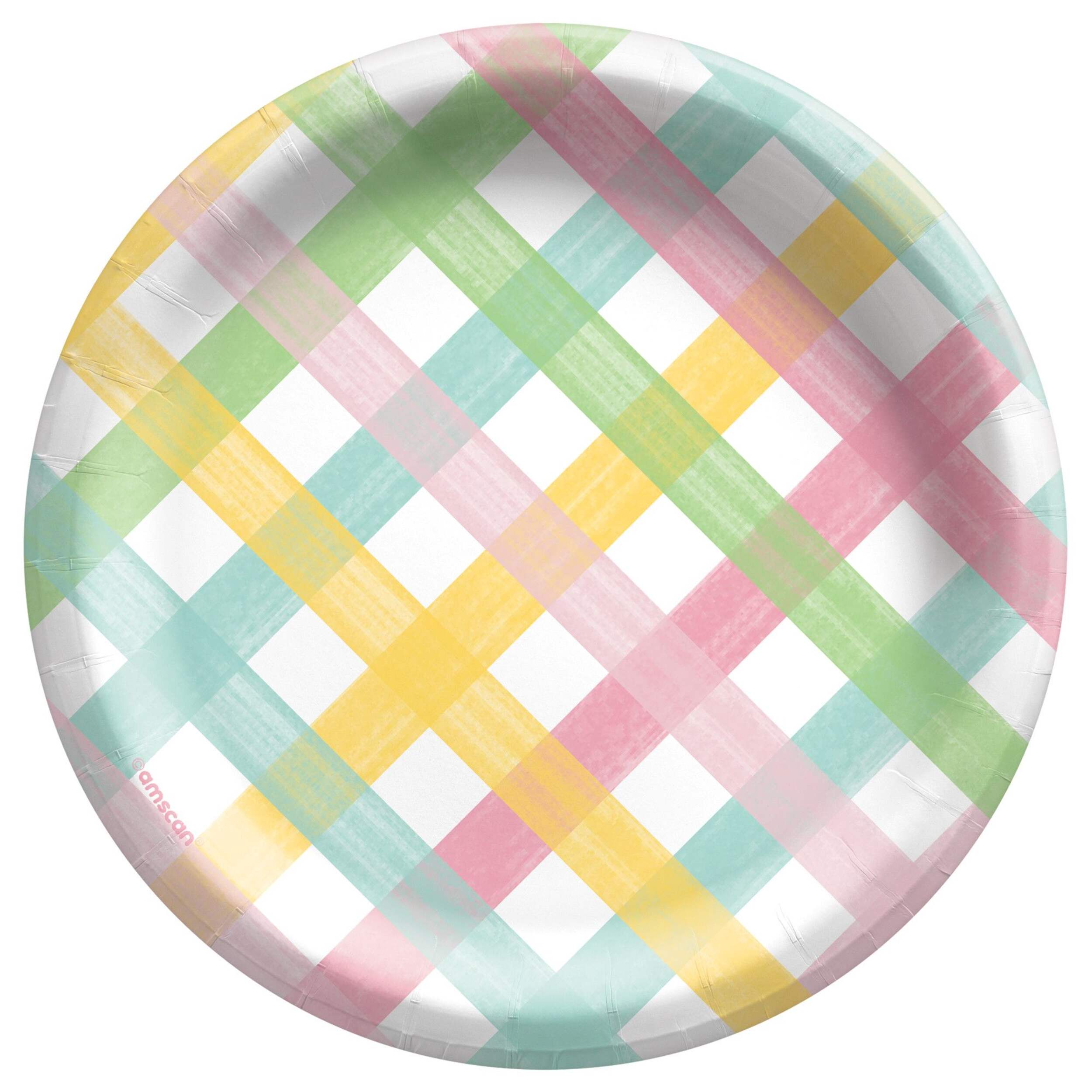 Spring Fun Round Plate, 6.7-in Overhead_Flat