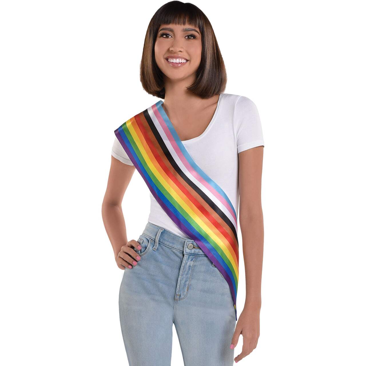Rainbow Sash Pride Adult Multi Colured