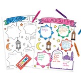 Feuilles d'activités à colorier, Ramadan, paq. 10 Front_Flat