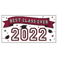 Large Grad Horizontal Banner, Maroon Front_Flat