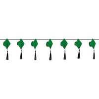 Guirlande de mortiers en feutre dimensionnelle, vert Front_Flat