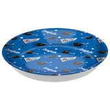 "Congrats Grad" Round Plastic Reusable Serving Bowl, Blue, 14-in, for Graduation Front_Elevated