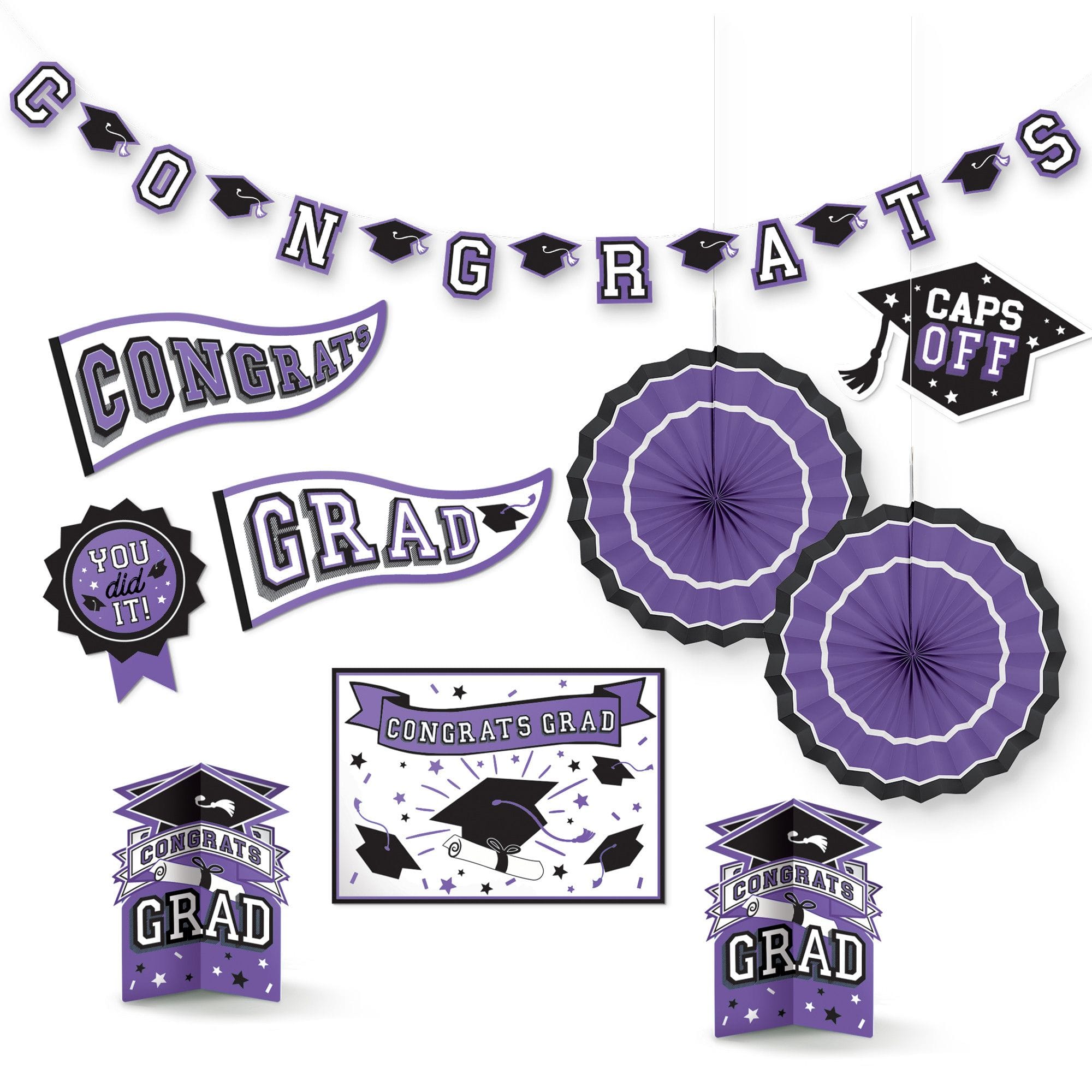 Grad Room Decorating Kit, Purple | Party City