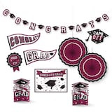 Trousse décoration pour salle Remise des diplômes, bordeaux Front_Flat
