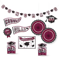 Trousse décoration pour salle Remise des diplômes, bordeaux Front_Flat