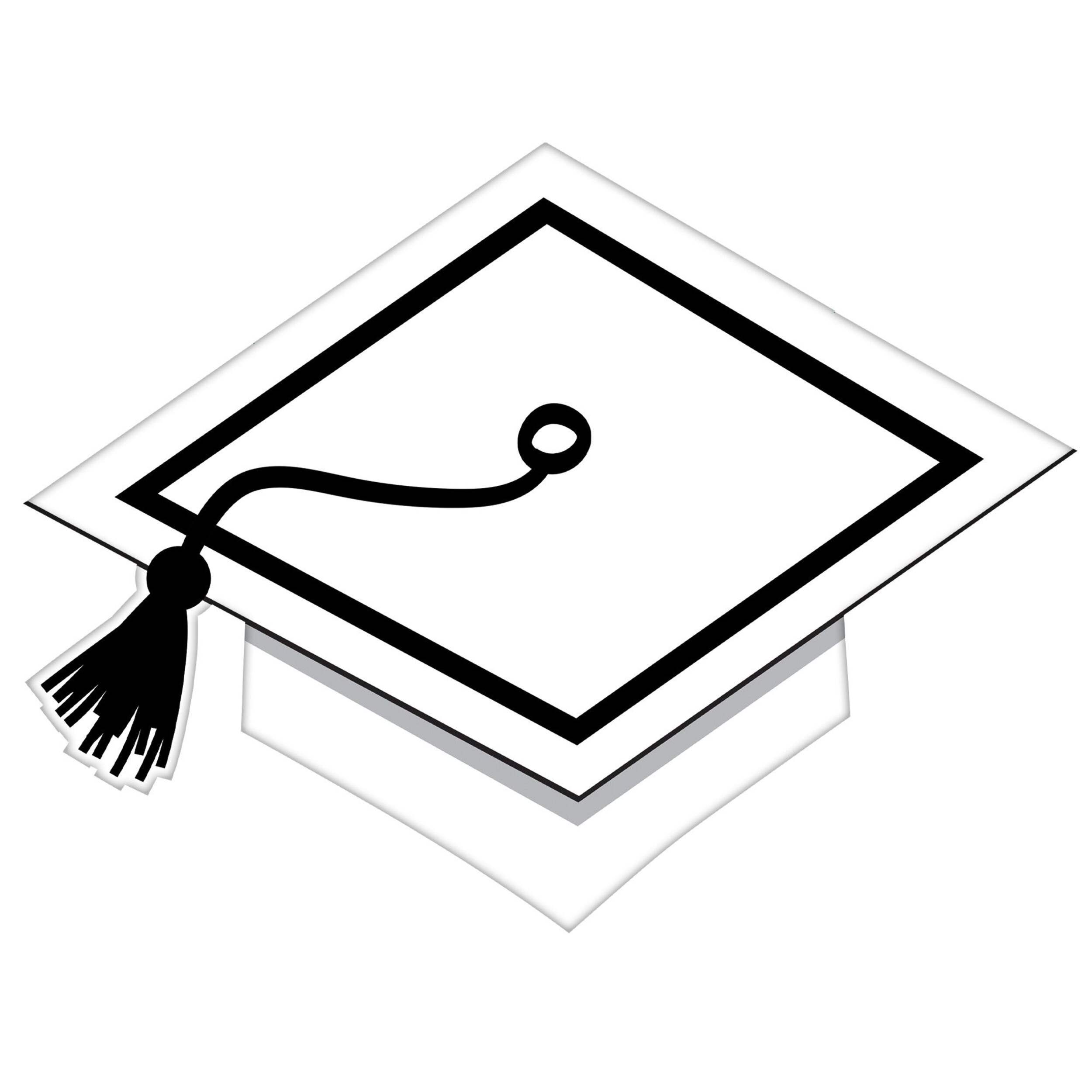 Giant Autograph Graduation Cap Decoration, White, 22 1/2in Party City