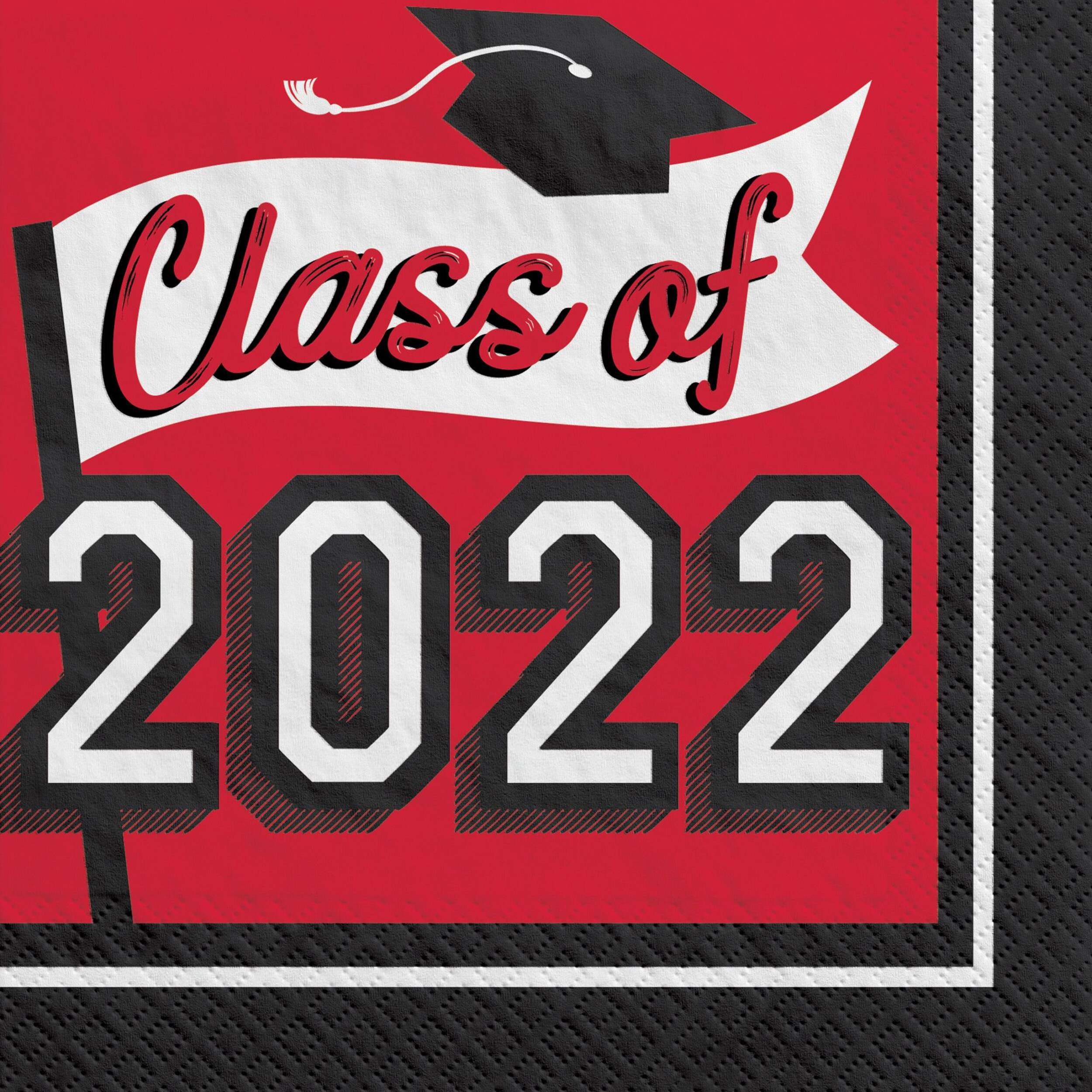 True to Your School Luncheon Napkin, Red Front_Flat