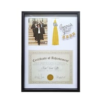 Congrats Grad Diploma Picture Frame, 5-in Front_Flat