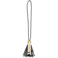 Collier de fête avec pampille et mortier, noir Front_Flat