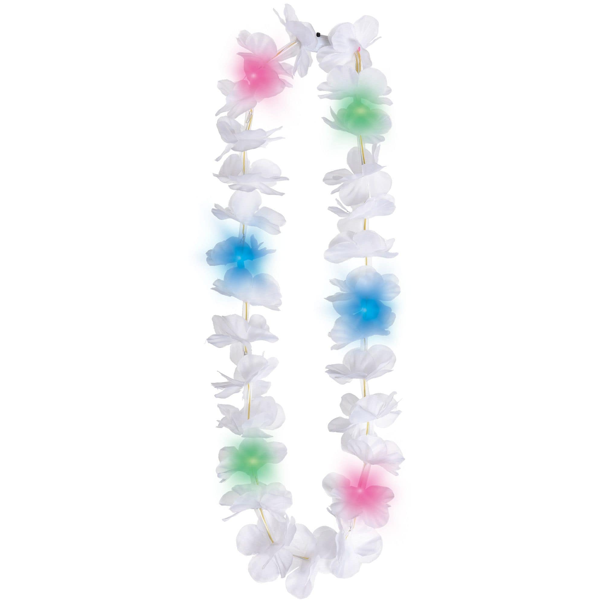 Amazon.com: Light Up Rainbow Flower Hawaiian Lei with LED Lights : Toys &  Games