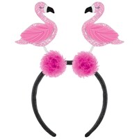 Flamingo Headband Bopper, Pink/Black, One Size, for Summer Party
