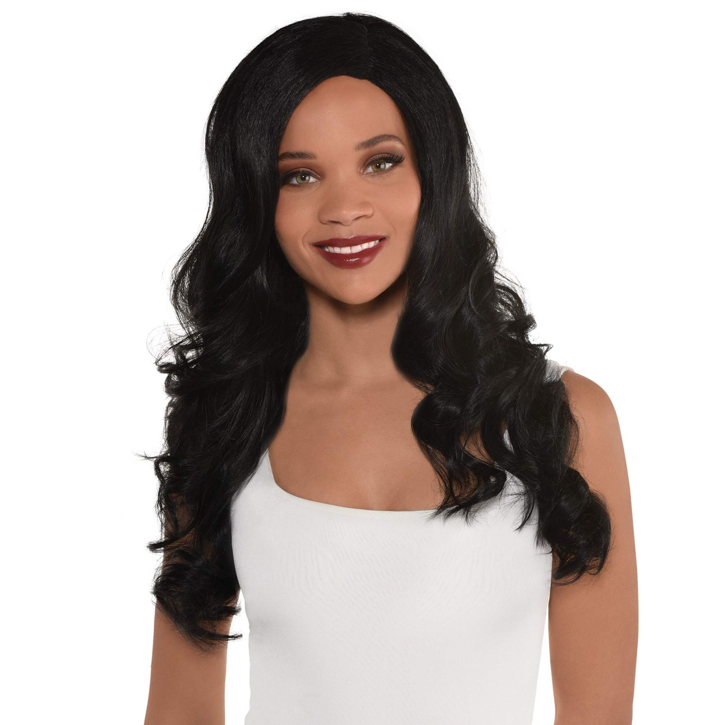 Long Wavy Hair Glam Wig, Assorted Colours, One Size, Wearable Costume