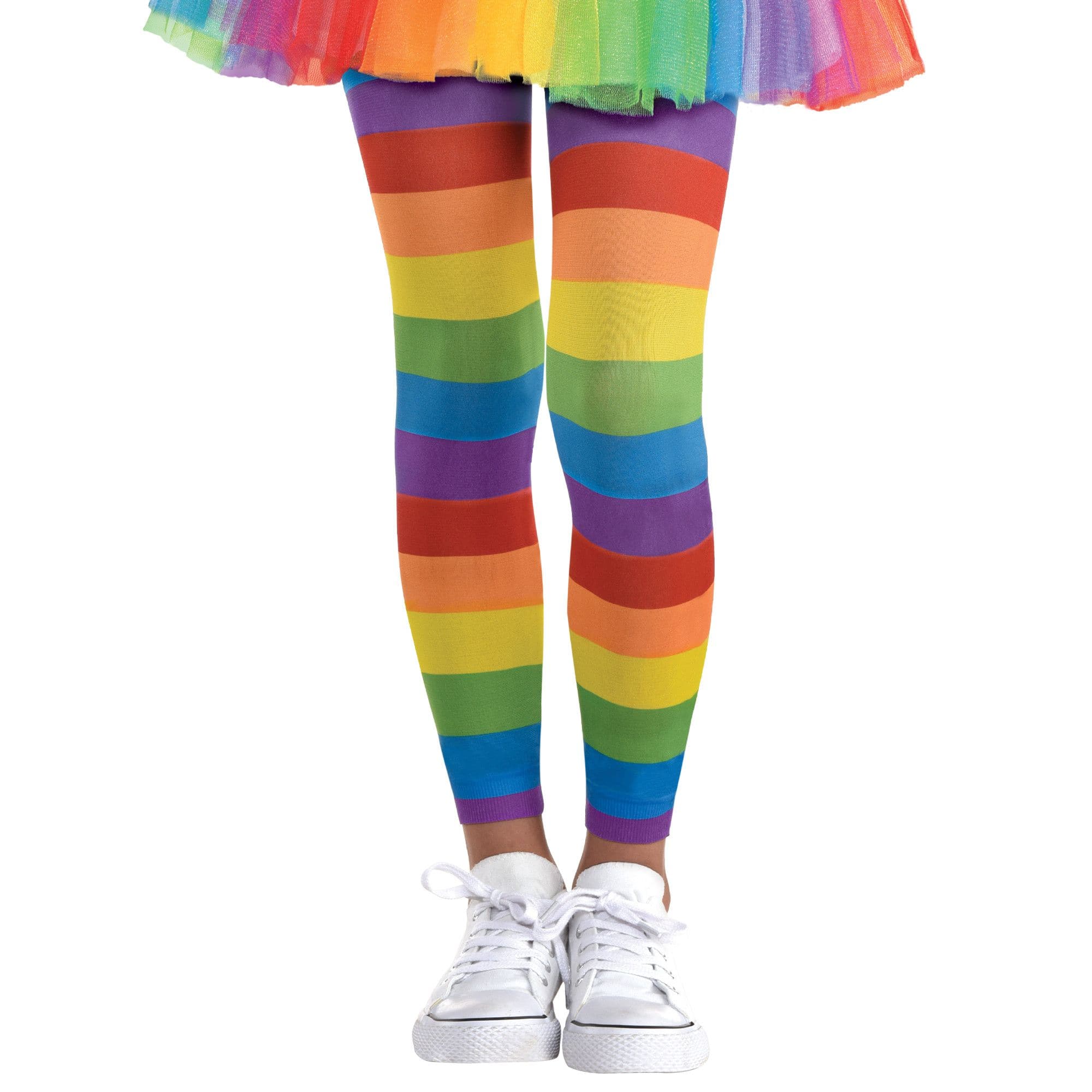 Girls 4-16 Rainbow Foil Icon Pattern Fleece-Lined Seamless Leggings