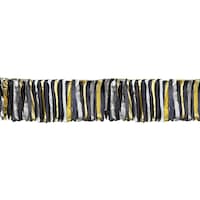 Hanging Fringe Garland Banner Decoration, Black/Silver/Gold, 9-ft, for New Year's Eve/Graduation/Birthday Party