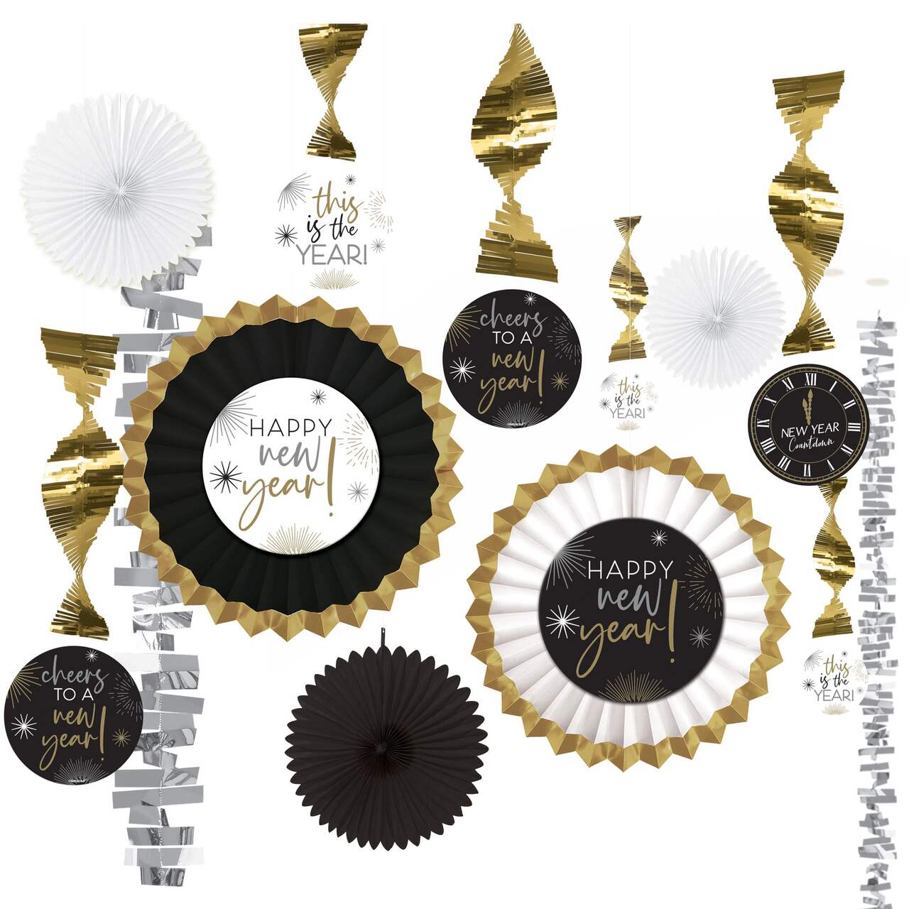 Amscan BSG New Year's Paper & Foil Decorating Kit, 13-pc
