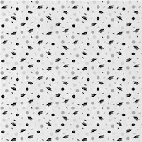 Gift Wrapping Tissue Paper, Silver/Black/White, Grad Caps, 30-pk, for Graduation CloseUp