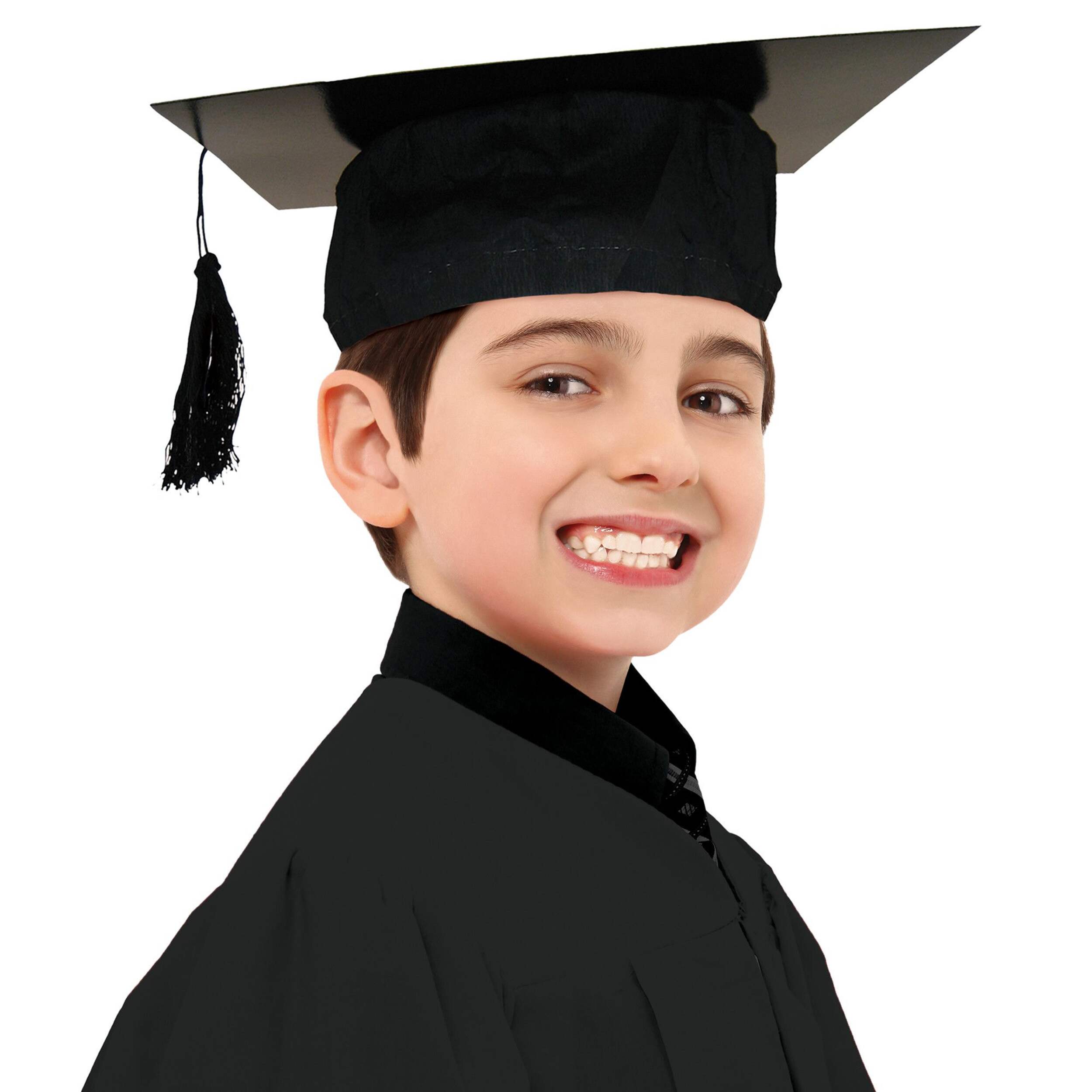 Amscan Graduation Cap with Tassel, Black Front_Angled_Right