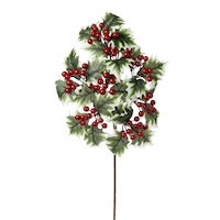 CANVAS Holly & Berries Spray