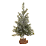 Arbre miniature décoratif de table avec base en bois CANVAS, 11 po Front_Elevated