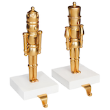 CANVAS Gold Nutcracker Christmas Decoration Stocking Holder, 2-pk Front_Three_Fourths_Angled_Right