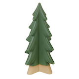 Arbre de Noël décoratif de table en céramique CANVAS, vert, 8,5 po Front_Flat