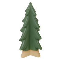 Arbre de Noël décoratif de table en céramique CANVAS, vert, 8,5 po Front_Flat