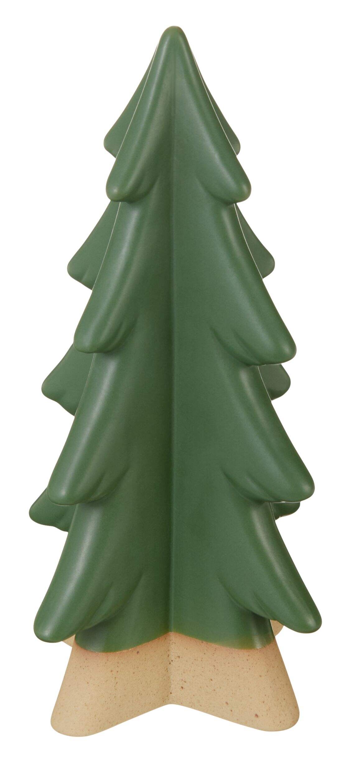 Arbre de Noël décoratif de table en céramique CANVAS, vert, 8,5 po Front_Flat