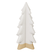 Décoration de Noël arbre de table en céramique CANVAS, blanc, 8,5 po Front_Flat