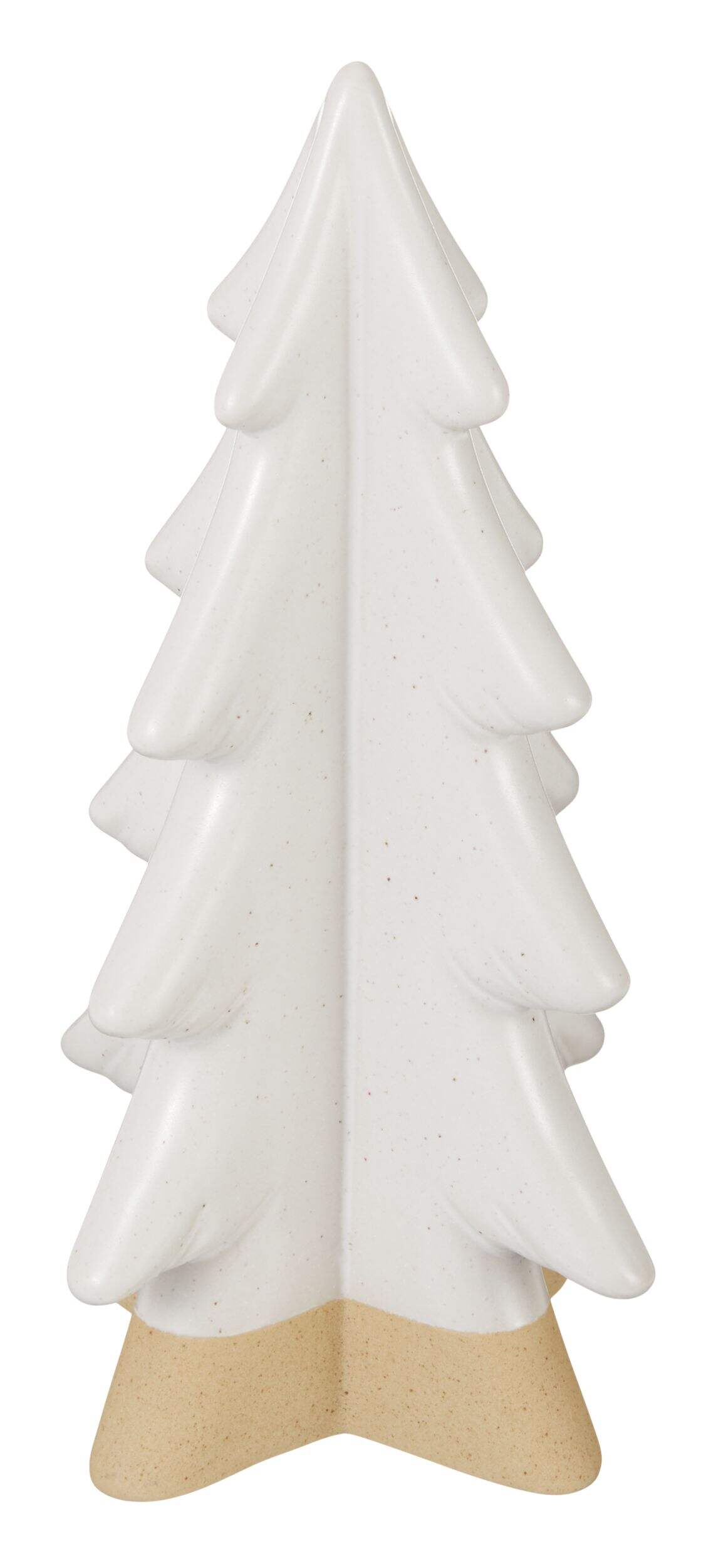 CANVAS Christmas Tabletop Decoration Ceramic Tree, White, 8.5-in Front_Flat